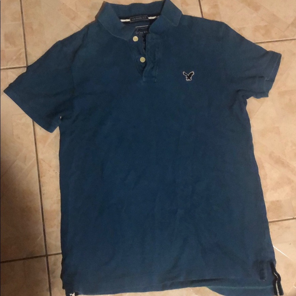 American eagle polo small blue